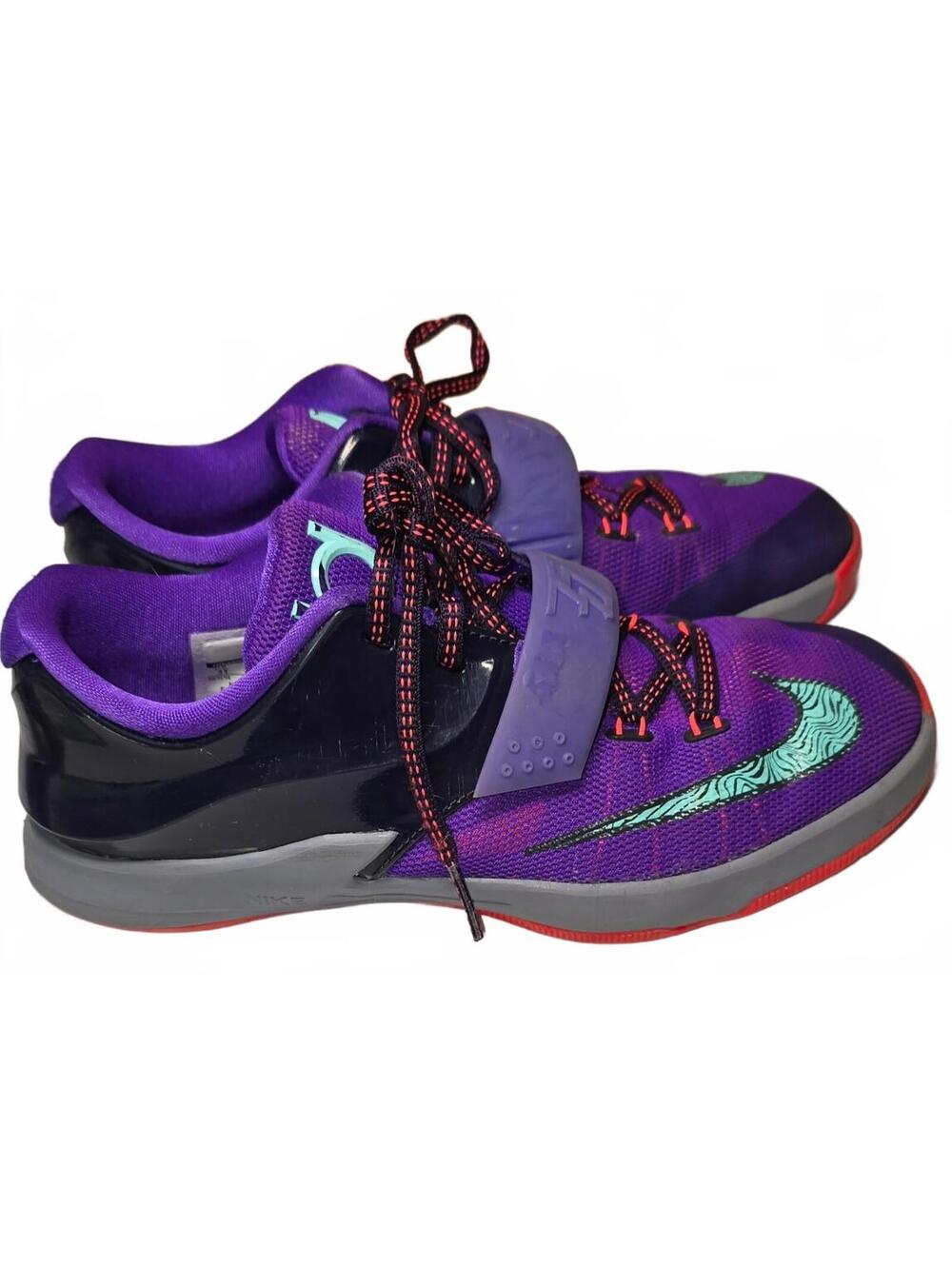 Nike KD 7 "Lightning 534" Basketball Sneakers Size 3Y Purple Cave 669944-500 - Picture 5 of 7